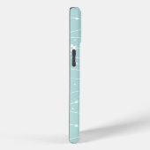 Schattigee pastel turquoise bloemenschaap kruis Sc Case-Mate iPhone Case (Achterkant / Rechts)