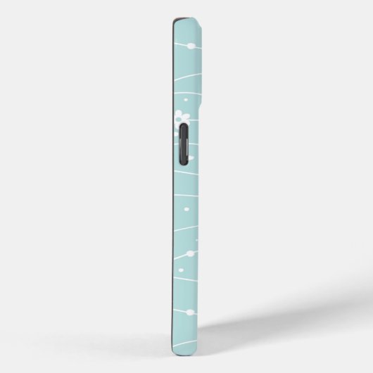 Schattigee pastel turquoise bloemenschaap kruis Sc Case-Mate iPhone Case (Achterkant / Rechts)