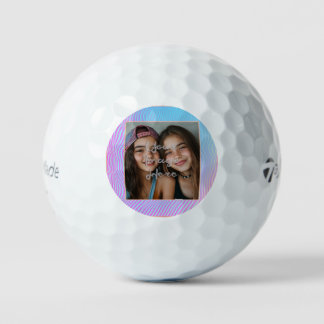 Schattigee pastel vaporwave stripe foto rand golfballen