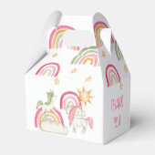 Schattigee pastel Waterverf eenhoorns en boho rege Bedankdoosjes (Achterkant)