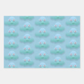 Schattigee pastelkleur bewolkt ontwerp inpakpapier vel (Voorkant 3)