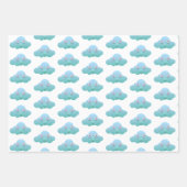 Schattigee pastelkleur bewolkt ontwerp inpakpapier vel (Voorkant)