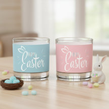 Schattigee pastels Happy Easter Bunny Ears roze en