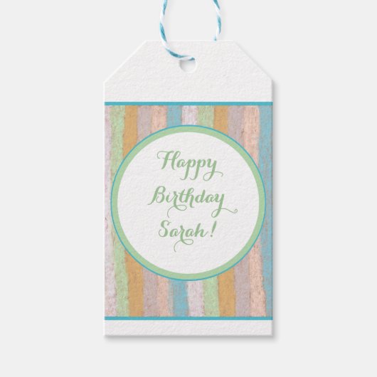 Schattigee Pasteltextuur Gift Label Cadeaulabel (Voorkant)