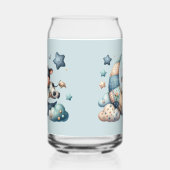 Schattigee Patchwork Koe Over Moon Met Stars Blikvorm Glas (Rechts)