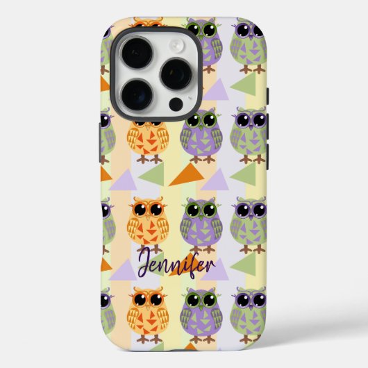 Schattigee Patroon Uilen Hoesje-Mate iPhone 16 hoe Case-Mate iPhone Case (Achterkant)