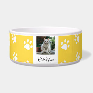 Schattigee Paw Print Cat Naam Bowl Voerbakje