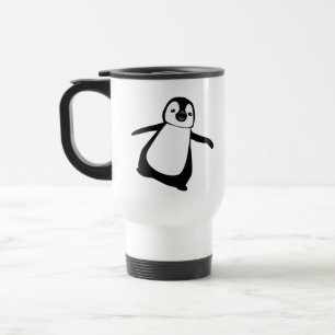 Schattigee Peeking Penguin Vakantie Gepersonalisee Reisbeker