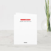 Schattigee Peeking Pup op Rood Kaart (Achterkant)