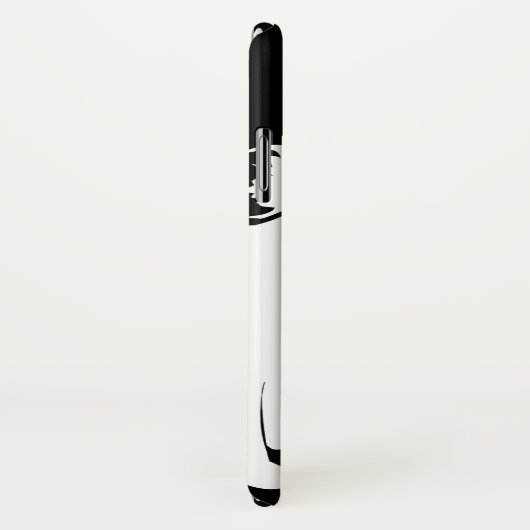 Schattigee Peeking Pup op zwart Case-Mate iPhone Case (Achterkant / rechts)