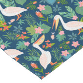 Schattigee pelikanen kleurrijke tropische bloemmot korte tafelloper (Hoek)