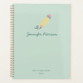 Schattigee Pen School Custom Handschrift Naam Planner (Voorkant)