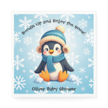 Schattigee Penguin Baby shower Papier servet