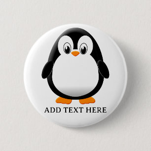Schattigee Penguin Cartoon Custom Ronde Button 5,7 Cm