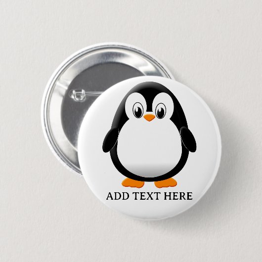 Schattigee Penguin Cartoon Custom Ronde Button 5,7 Cm (Voorkant /achterkant)