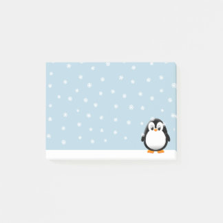 Schattigee Penguin Cartoon Sneeuwvlokken Custom Post-it® Notes
