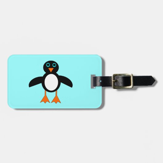 Schattigee Penguin Custom Bagagelabel (Voorkant horizontaal)