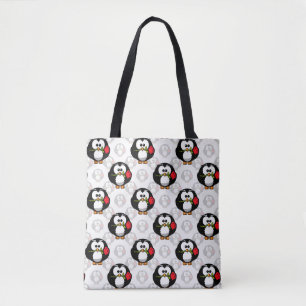 Schattigee Penguin Surface Pattern Design Print Draagtas