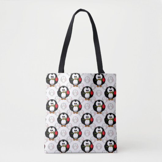 Schattigee Penguin Surface Pattern Design Print Draagtas (Voorkant)