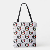 Schattigee Penguin Surface Pattern Design Print Draagtas (Achterkant)