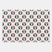 Schattigee Penguin Surface Pattern Design Print Inpakpapier Vel (Voorkant 2)