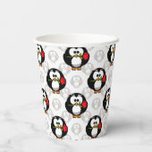 Schattigee Penguin Surface Pattern Design Print Papieren Bekers (Achterkant)