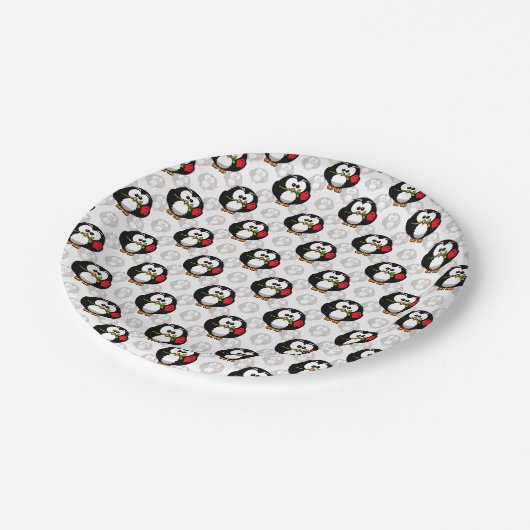 Schattigee Penguin Surface Pattern Design Print Papieren Bordje (Gekanteld)