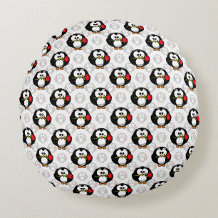 Schattigee Penguin Surface Pattern Design Print Rond Kussen