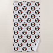Schattigee Penguin Surface Pattern Design Print Strandlaken (Voorkant)