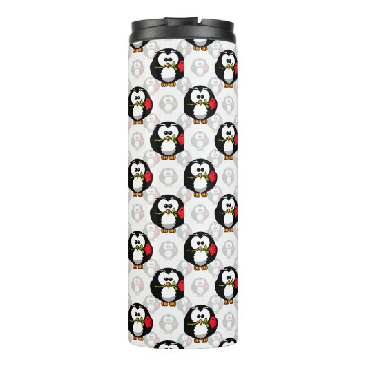 Schattigee Penguin Surface Pattern Design Print Thermosbeker (Achterkant)