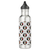 Schattigee Penguin Surface Pattern Design Print Waterfles (Rechts)