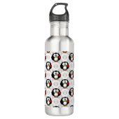 Schattigee Penguin Surface Pattern Design Print Waterfles (Voorkant)