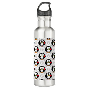 Schattigee Penguin Surface Pattern Design Print Waterfles
