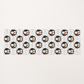 Schattigee Penguin Surface Pattern Design Print Yogamat (Achterkant (horizontaal))