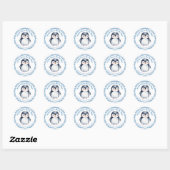 Schattigee Penguin Winter Baby shower Sticker (Vel)