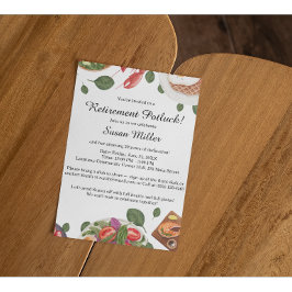 Schattigee pensioenpotluck-uitnodiging flyer