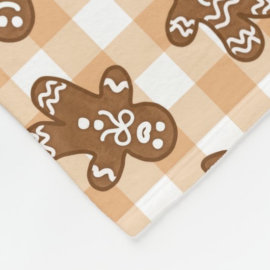 Schattigee peperkoek man geruite patroonvakantie fleece deken (Hoek)