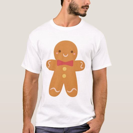 Schattigee peperkoek man met boog t-shirt (Voorkant)