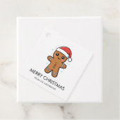 Schattigee peperkoek man met kerstmis bedankjes labels (In situ)