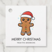 Schattigee peperkoek man met kerstmis bedankjes labels (Voorkant)