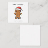 Schattigee peperkoek man met kerstmis notitiekaartje (Voorkant / Achterkant)