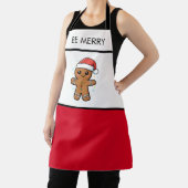 Schattigee peperkoek man met kerstmis schort (Insitu)