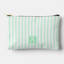 Schattigee pepermunt groene strepen monogram Initi Etui