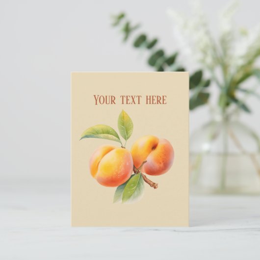 Schattigee perziken Bericht toevoegen Briefkaart (Staand voorkant)