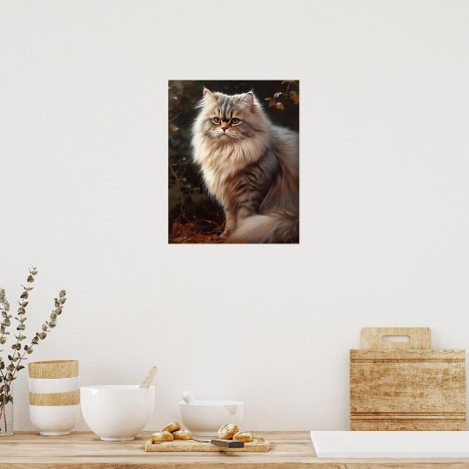 Schattigee Perzische kat Art Print Poster (Keuken)