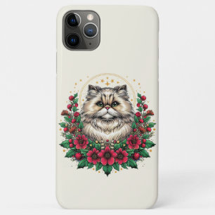 Schattigee Perzische kat, bloemig Perzisch Kat iPhone 11 Pro Max Hoesje