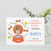 Schattigee Pet Dog Adoption Foto Aankondiging (Staand voorkant)