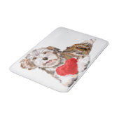 Schattigee Pet Dog met Heart Gift Bath Mat (Gekanteld)