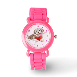 Schattigee Pet Dog met Heart Gift Watch Horloge