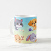 Schattigee Pet Friends Mok voor kinderen (Voorkant links)